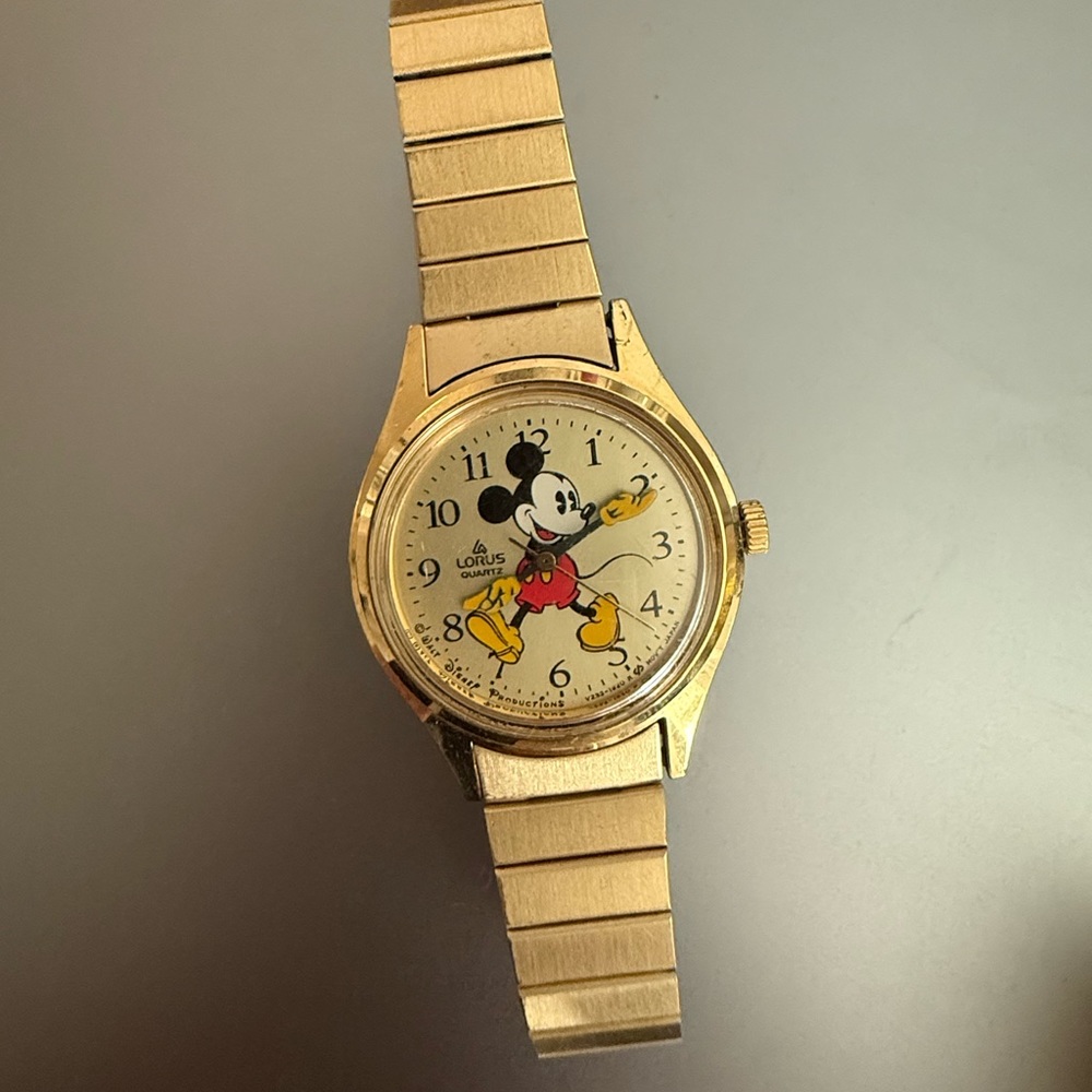 Gold Mickey Mouse Watch by Lorus